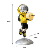 Maxbell Spaceman Figurine Sculpture Night Light Floor Decoration Cute Creative Yellow