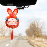 Maxbell 2023 Year Rabbit Year Doll Ornaments Chinese New Year for Home Decor 12cm