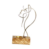 Maxbell Looking up Women Face Figures Statue Incense Burner Human Sculptures for Home Aureate