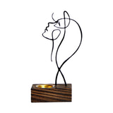 Maxbell Looking up Women Face Figures Statue Incense Burner Human Sculptures for Home Black