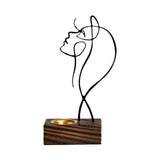 Maxbell Looking up Women Face Figures Statue Incense Burner Human Sculptures for Home Black