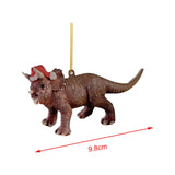 Maxbell Christmas Dinosaur Pendant Ornaments Hanging for Wall Party Decoration style A