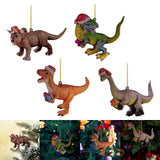 Maxbell Christmas Dinosaur Pendant Ornaments Hanging for Wall Party Decoration style A
