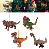 Maxbell Christmas Dinosaur Pendant Ornaments Hanging for Wall Party Decoration style A
