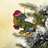 Maxbell Christmas Dinosaur Pendant Ornaments Hanging for Wall Party Decoration style B