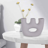 Maxbell Fashion Nordic Vase Modern Ceramic Table Decorative Gift Wedding Party Dark Gray