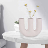 Maxbell Fashion Nordic Vase Modern Ceramic Table Decorative Gift Wedding Party Light Gray