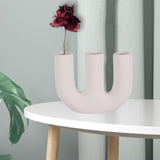 Maxbell Fashion Nordic Vase Modern Ceramic Table Decorative Gift Wedding Party Light Gray