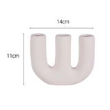 Maxbell Fashion Nordic Vase Modern Ceramic Table Decorative Gift Wedding Party Light Gray