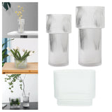 Maxbell Northern Europe Glass Vase Terrarium Craft Ornament for Centerpieces Office 20cmx18cm