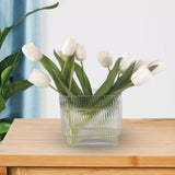 Maxbell Northern Europe Glass Vase Terrarium Craft Ornament for Centerpieces Office 20cmx18cm