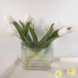Maxbell Northern Europe Glass Vase Terrarium Craft Ornament for Centerpieces Office 20cmx18cm