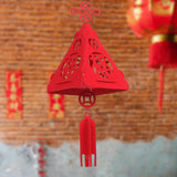 Maxbell Chinese Lantern Red Lantern 3D Lantern for Spring Festival New Year Decor Fu