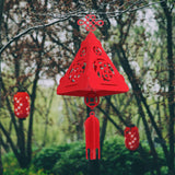 Maxbell Chinese Lantern Red Lantern 3D Lantern for Spring Festival New Year Decor Fu