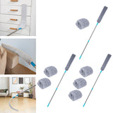 Maxbell Retractable Crevice Dust Cleaner with Long Handle for Furniture Bottom with 2 Cloths