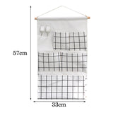 Maxbell Hanging Storage Organizer Bag with Hook Stocking Storage Pockets for Home White