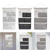 Maxbell Hanging Storage Organizer Bag with Hook Stocking Storage Pockets for Home White