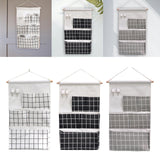 Maxbell Hanging Storage Organizer Bag with Hook Stocking Storage Pockets for Home White