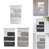 Maxbell Hanging Storage Organizer Bag with Hook Stocking Storage Pockets for Home White