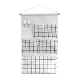 Maxbell Hanging Storage Organizer Bag with Hook Stocking Storage Pockets for Home White