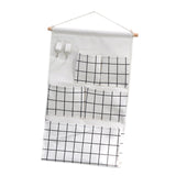 Maxbell Hanging Storage Organizer Bag with Hook Stocking Storage Pockets for Home White