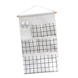 Maxbell Hanging Storage Organizer Bag with Hook Stocking Storage Pockets for Home White