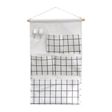 Maxbell Hanging Storage Organizer Bag with Hook Stocking Storage Pockets for Home White