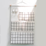 Maxbell Hanging Storage Organizer Bag with Hook Stocking Storage Pockets for Home White