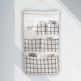 Maxbell Hanging Storage Organizer Bag with Hook Stocking Storage Pockets for Home White
