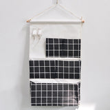 Maxbell Hanging Storage Organizer Bag with Hook Stocking Storage Pockets for Home Black