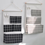 Maxbell Hanging Storage Organizer Bag with Hook Stocking Storage Pockets for Home Black
