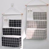 Maxbell Hanging Storage Organizer Bag with Hook Stocking Storage Pockets for Home Black