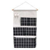 Maxbell Hanging Storage Organizer Bag with Hook Stocking Storage Pockets for Home Black