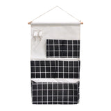Maxbell Hanging Storage Organizer Bag with Hook Stocking Storage Pockets for Home Black