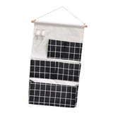 Maxbell Hanging Storage Organizer Bag with Hook Stocking Storage Pockets for Home Black