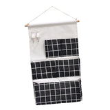 Maxbell Hanging Storage Organizer Bag with Hook Stocking Storage Pockets for Home Black