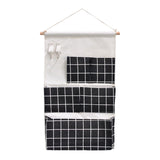 Maxbell Hanging Storage Organizer Bag with Hook Stocking Storage Pockets for Home Black