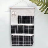 Maxbell Hanging Storage Organizer Bag with Hook Stocking Storage Pockets for Home Black