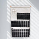 Maxbell Hanging Storage Organizer Bag with Hook Stocking Storage Pockets for Home Black