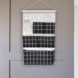 Maxbell Hanging Storage Organizer Bag with Hook Stocking Storage Pockets for Home Black