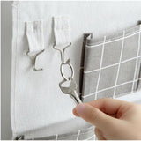 Maxbell Hanging Storage Organizer Bag with Hook Stocking Storage Pockets for Home Gray