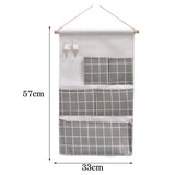 Maxbell Hanging Storage Organizer Bag with Hook Stocking Storage Pockets for Home Gray