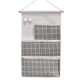 Maxbell Hanging Storage Organizer Bag with Hook Stocking Storage Pockets for Home Gray