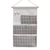 Maxbell Hanging Storage Organizer Bag with Hook Stocking Storage Pockets for Home Gray