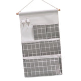 Maxbell Hanging Storage Organizer Bag with Hook Stocking Storage Pockets for Home Gray