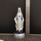 Maxbell Bedside Table Lamp Ceramic Virgin Mary Statue Dining Room LED Night Light