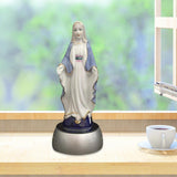 Maxbell Bedside Table Lamp Ceramic Virgin Mary Statue Dining Room LED Night Light
