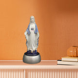Maxbell Bedside Table Lamp Ceramic Virgin Mary Statue Dining Room LED Night Light