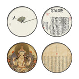 Maxbell Chinese Style Framed Canvas Wall Art Decor for Yoga Meditation Room Office StyleA