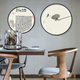 Maxbell Chinese Style Framed Canvas Wall Art Decor for Yoga Meditation Room Office StyleA